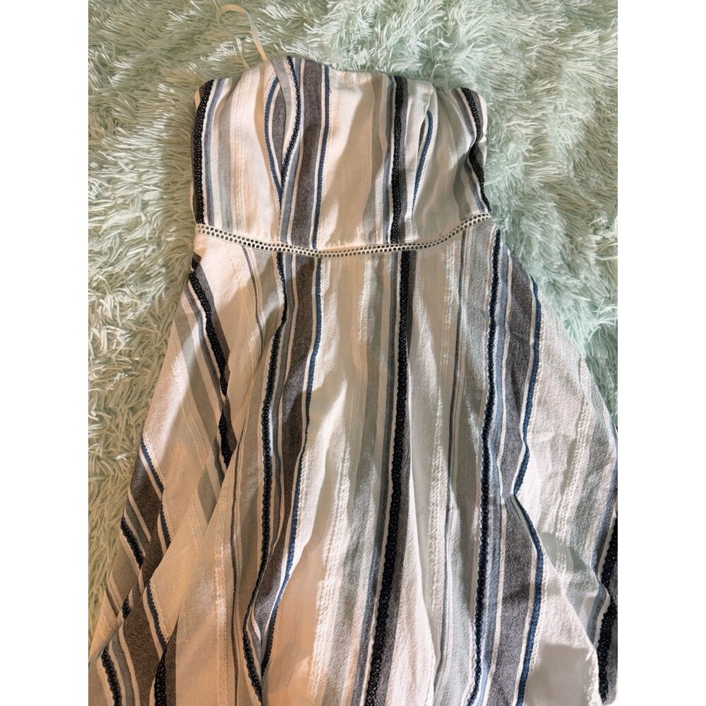 City Studio Blue White Striped Fit and Flare Mini Dress Size 5 Juniors
